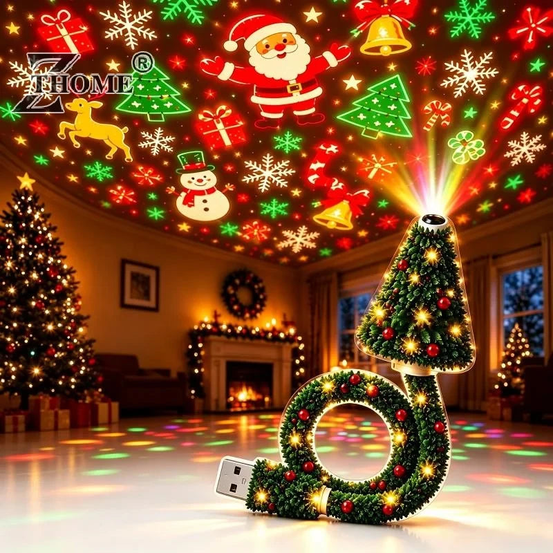 Luz Proyector Navideño USB